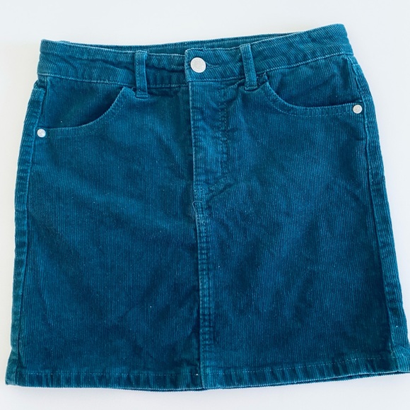Art Class Dark Teal Corduroy Skirt Kids Large 10/12 - Picture 1 of 10